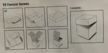 24 PACKS OF 10 WHITE FAVOR BOXES – ELEGANT AND EASY-TO-ASSEMBLE PARTY SUPPLIES