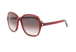 SAINT LAURENT CLASSIC 8 RED ACETATE WITH GREY GRADIENT LENS DESIGNER SUNGLASSES DEADSTOCK RRP £480