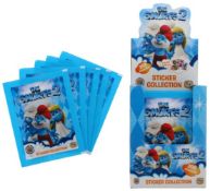 28 X 50PK SMURFS 2 STICKERS DISPLAY BOX