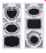 192 X CHALKBOARD LABEL STICKERS SILVER FRAME MEDLEY 2