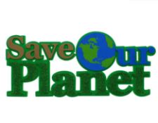 480 X 3D 12" 'SAVE OUR PLANET' FOAM SIGN