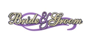 192 X 3D 12" 'BRIDE & GROOM' FOAM SIGN