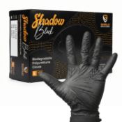 SHIELD BIODEGRADABLE POLYURETHANE BLACK LARGE 10 X 100 GLOVES X 96 CASES
