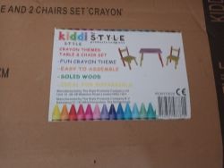 BEBE STYLE RETURNS PALLET - 15 ITEMS! (5 TABLE & CHAIR SETS / 2 X BABY WALKERS / 6 X CAR SEATS)