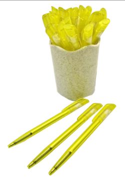 2500 X BALLPEN FROSTY ASSTD YELLOW