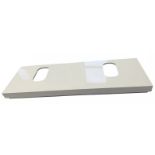 KERAMAG SILK COUNTERTOP WASH BASIN SIPHON 2 CUT OUT RIGHT AND LEFT WHITE
