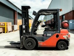 2019 TOYOTA 02-8FGF25 LP GAS FORKLIFT – 2500KG CAPACITY