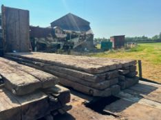 7 × HARDWOOD TIMBER BOG MATS – 6M