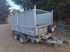 IFOR WILLIAMS CAGED TIPPER TRAILER >>--NO VAT ON HAMMER--<<