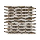 42 BXS (630 PCS) STREX BRONZED LATTE MOSAIC WALL TILE SHEETS 30.5 X 33.8CM.