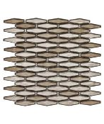 42 BXS (630 PCS) STREX BRONZED LATTE MOSAIC WALL TILE SHEETS 30.5 X 33.8CM.