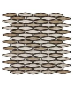 42 BXS (630 PCS) STREX BRONZED LATTE MOSAIC WALL TILE SHEETS 30.5 X 33.8CM.