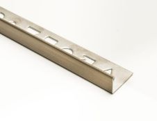 20X 12.5MM ANTIQUE BRUSHED NICKEL L SHAPE VINTAGE TILE TRIM 2.5M