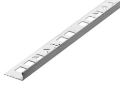 397 X 8MM G304 S/STEEL ROUND EDGE TRIM LENGTH 2.44M