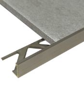 20 X NEW 10MM ANTIQUE BRUSHED NICKEL L SHAPE VINTAGE TILE TRIM 2.5M