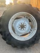 PAIR OF FORD 16.9R34 WHEELS & TYRES