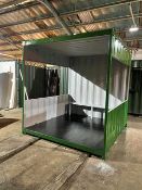 COMMERCIAL SMOKING SHELTER – PAINTED GREEN