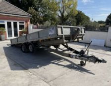 IFOR WILLIAMS CT166G HYDRAULIC TILTBED TRAILER – 3.5 TONNE >>--NO VAT ON HAMMER--<<