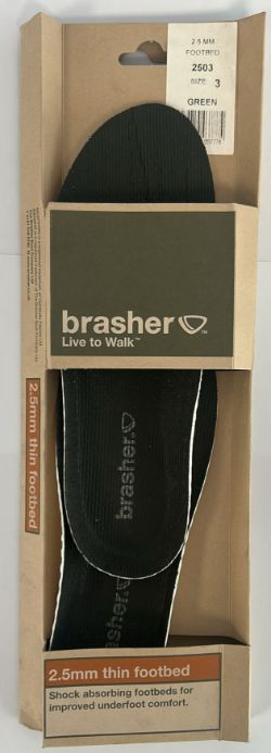 80X BRASHER 2.5MM FOOT BED GREEN - SIZE 3