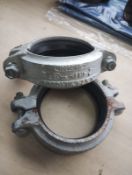 100TONG -4" ID 114.3MM 4" OD IRON PIPE GALVANISED COUPLING XGOT01 - JOBLOT OF 2 - NEW