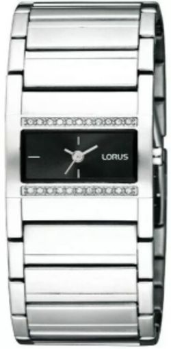 X10 LORUS BY SEIKO RG275GX9 ELEGANT SILVER WATCHES WITH CRYSTAL ACCENTS AND BLACK DIAL - LUXURIOUS