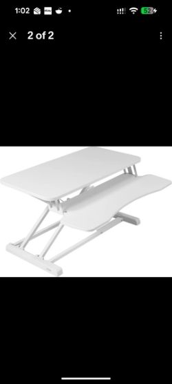 SIT STAND WORK DESK, NEW IN BOX
