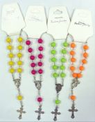 99 X ROSARY BRACELET BEADS SAINTS ASST