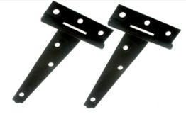 200 X 1 PAIR BLACK STEEL TEE HINGES-100MM