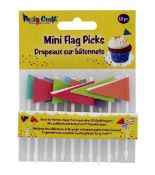 240 X PARTY CRAFT MINI FLAG PICKS COOL COLORS
