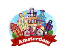576 X FRIDGE MAGNET AMSTERDAM