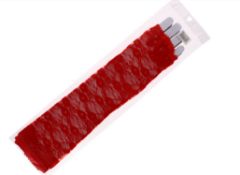 192 X RED LONG LACE GLOVES FINGERLESS