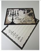 288 X 10 GOTHIC INVITATION CARDS/ENVELOPES