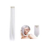 72 X CLIP IN HIGHLIGHTS HAIR EXTENSION WHITE