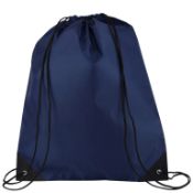 400X NAVY 210D POLYESTER DRAWSTRING BAGS