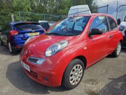 **(ONLY 74K MILEAGE)** 2010 NISSAN MICRA VISIA 1.2 PETROL MANUAL RED >>--NO VAT ON HAMMER--<<