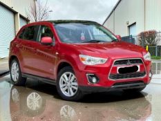**(ONLY 99K MILEAGE)** 2014 MITSUBISHI ASX 4 DI-D 4X4 1.8D MANUAL RED SUV >>--NO VAT ON HAMMER--<<