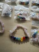 RQ CHIP RHINESTONE CHAKRA CRYSTAL CHIP BRACELET JOB LOT OF - 19 - BRAND NEW