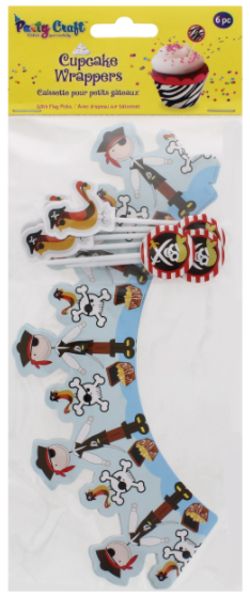 288 X PARTY CRAFT CUPCAKE WRAPPERS A PIRATE'S LIFE