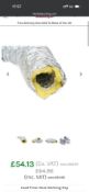 ACOUSTIC FLEXIBLE DUCTING - 10 METRE - 254MM (10") DIAMETER