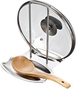 STAINLESS STEEL POT LID/SPOON RACK RRP £14,99