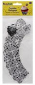 288 X PARTY CRAFT CUPCAKE WRAPPERS DAMASK BLACK