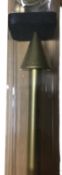 108X METAL CURTAIN POLES GOLD FINISH - CONE FINIAL DESIGN - DIA 12MM - LENGTH 200CM
