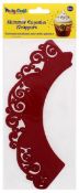 288 X PARTY CRAFT SHIMMER CUPCAKE SWIRL-RED