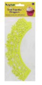 288 X PARTY CRAFT NEON CUPCAKE DAISY YELLOW