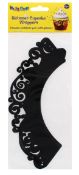 288 X PARTY CRAFT SHIMMER CUPCAKE SWIRL-BLACK