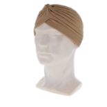 24 X WOMEN SOFT HAIR TURBAN HEAD WRAP BEIGE