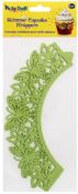 288 X PARTY CRAFT SHIMMER CUPCAKE BUTTERFLY-GREEN