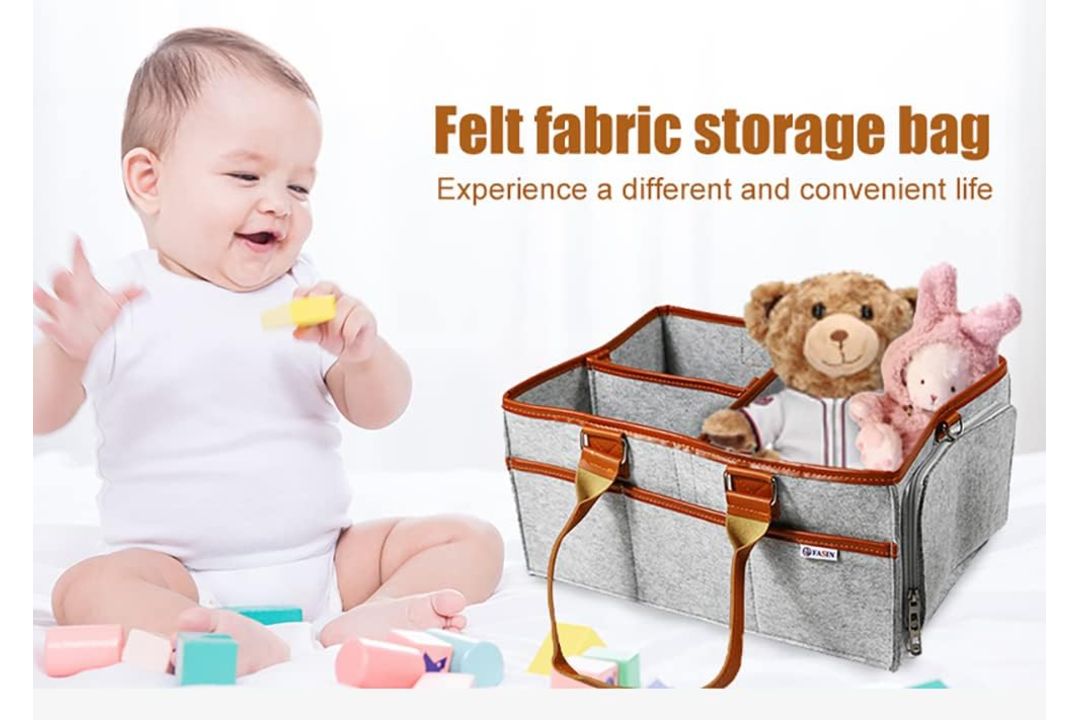 BABY NAPPY CADDY ORGANISER | BROWN STRIP - 300 PCS - PRICE RRP 8.99 - Image 6 of 6