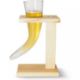 VIKING BEER HORN GLASS WITH WOODEN STAND - GIFT / PRESENT / NOVELTY BEER GLASS NEW BOX - Image 1 of 3