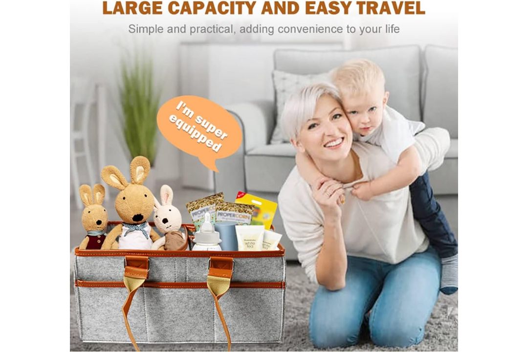 BABY NAPPY CADDY ORGANISER | BROWN STRIP - 300 PCS - PRICE RRP 8.99 - Image 3 of 6